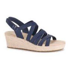 Kim Rogers Cassandra Wedge Heel Sandals in Black - Size 7.5